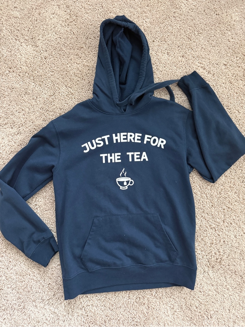 Wound Up Navy Sweatshirt Hoodie with White Graphic